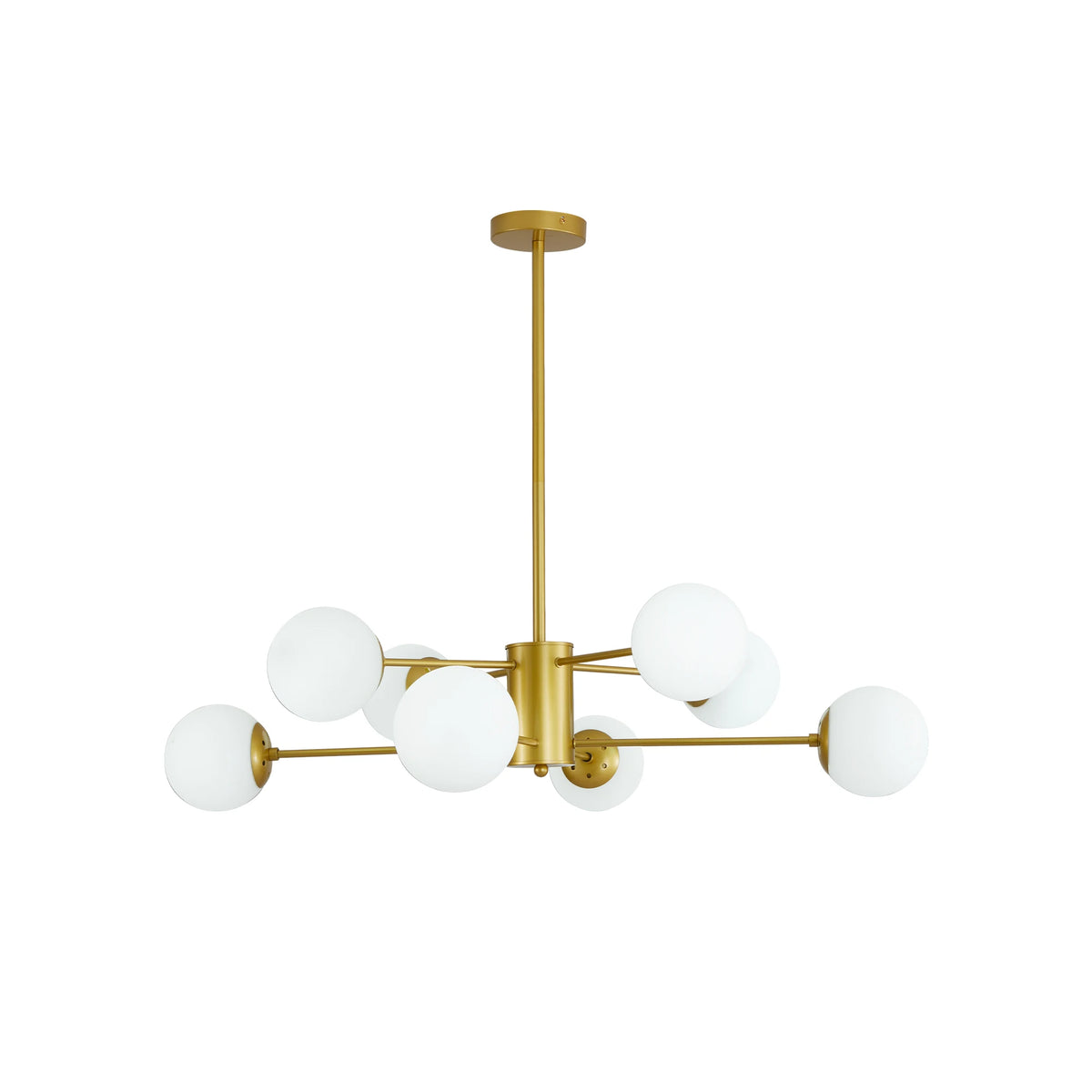 8-Light Gold Sputnik Chandelier