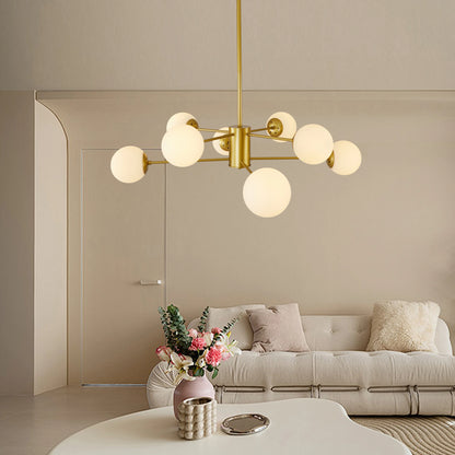 8-Light Gold Sputnik Chandelier