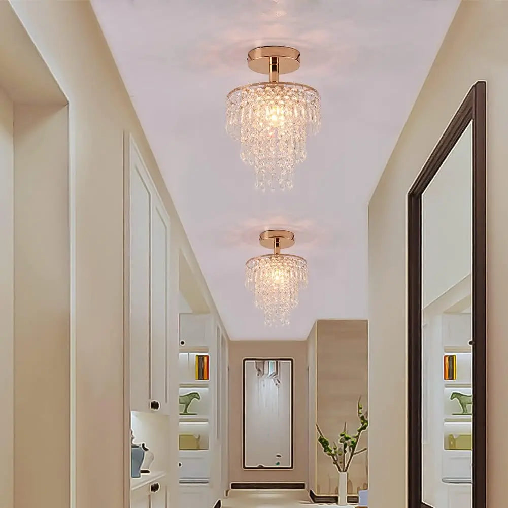 Mini Gold Crystal Modern  Chandelier