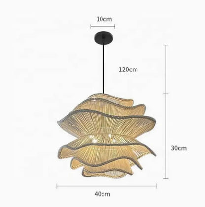 Antique Natural Rattan Pendant