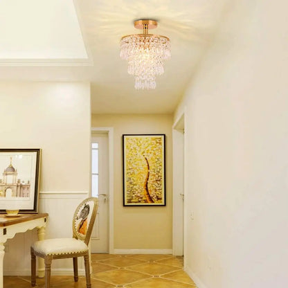 Mini Gold Crystal Modern  Chandelier