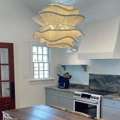 Antique Natural Rattan Pendant