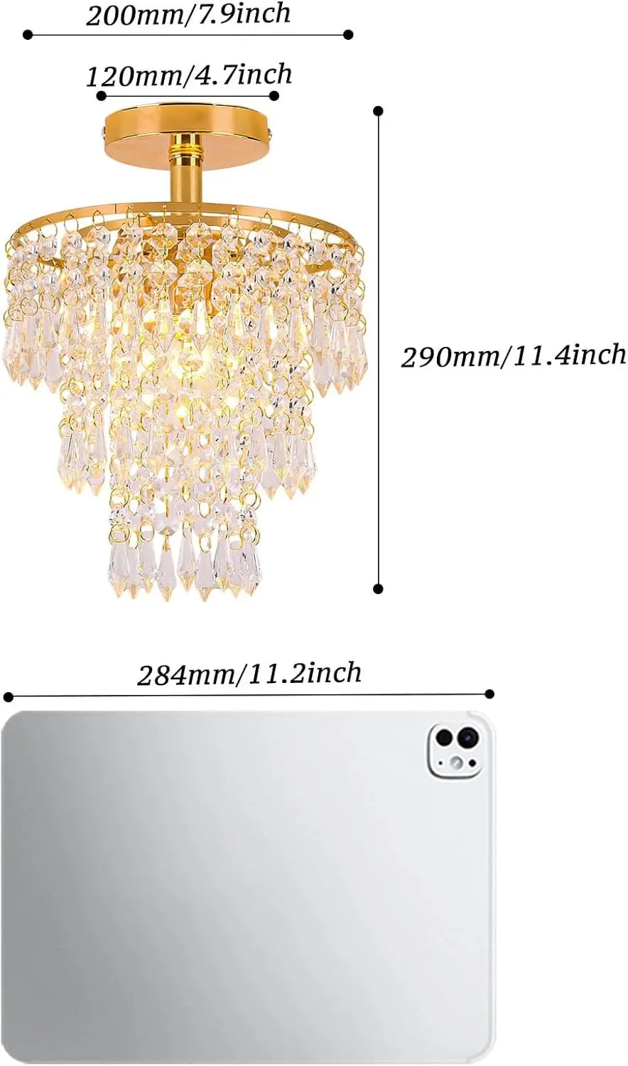 Mini Gold Crystal Modern  Chandelier