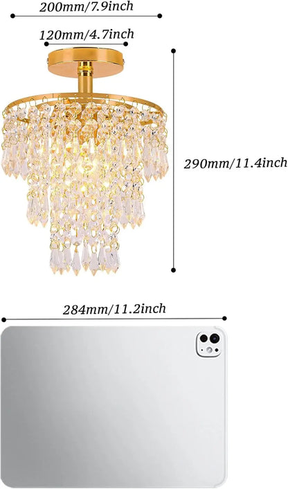 Mini Gold Crystal Modern  Chandelier