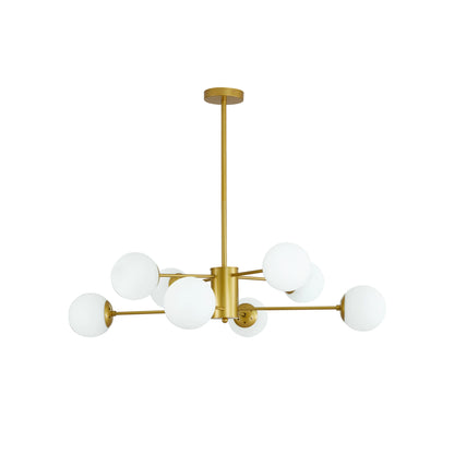 8-Light Gold Sputnik Chandelier