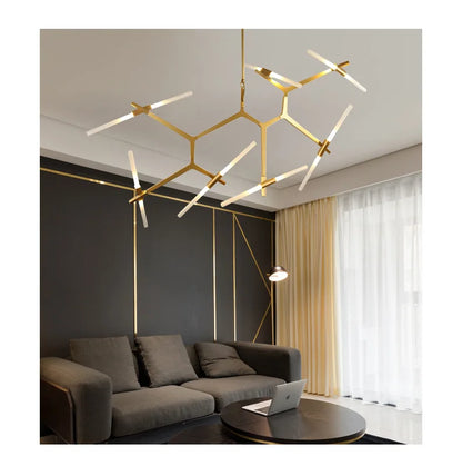 Modern Sputnik Aluminum Chandelier