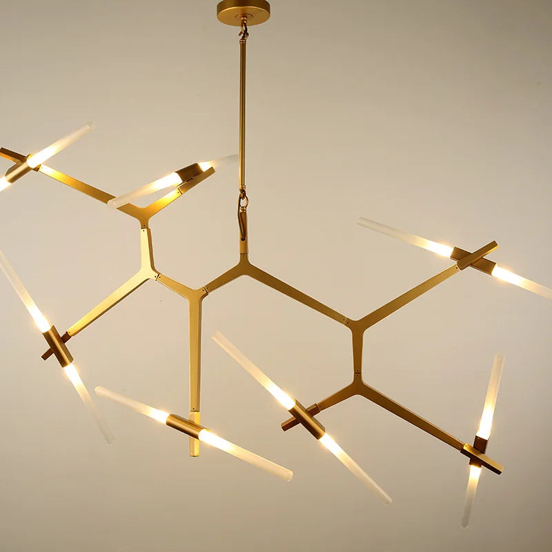 Modern Sputnik Aluminum Chandelier