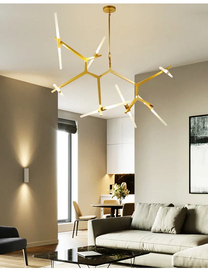 Modern Sputnik Aluminum Chandelier